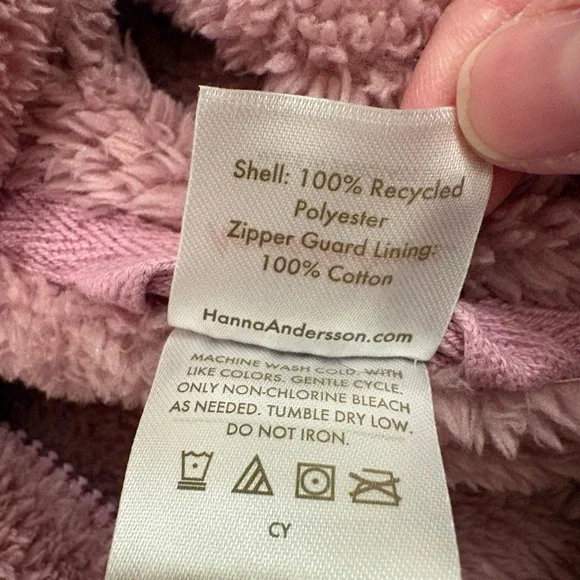 Hanna Andersson pink bunting suit romper fleece 6-12m Carter’s waffle jacket 9m - Picture 8 of 12